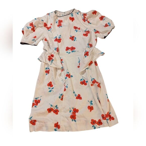 Girls 90s vintage Rare Editions white and red floral print dress size 14 - Picture 1 of 5